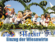 Paulaner Festzelt Winzerer Fähndl erstrahlt zum Oktoberfest 2010 in neuem Glanz. Richtfest am 15.09. (Foto: Martin Schmitz)